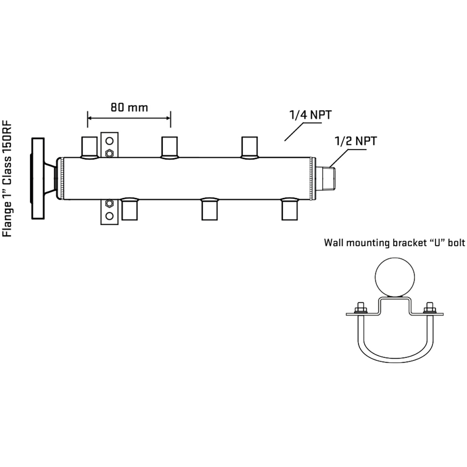 M5F1A070131 Manifolds Stainless Steel Double Sided