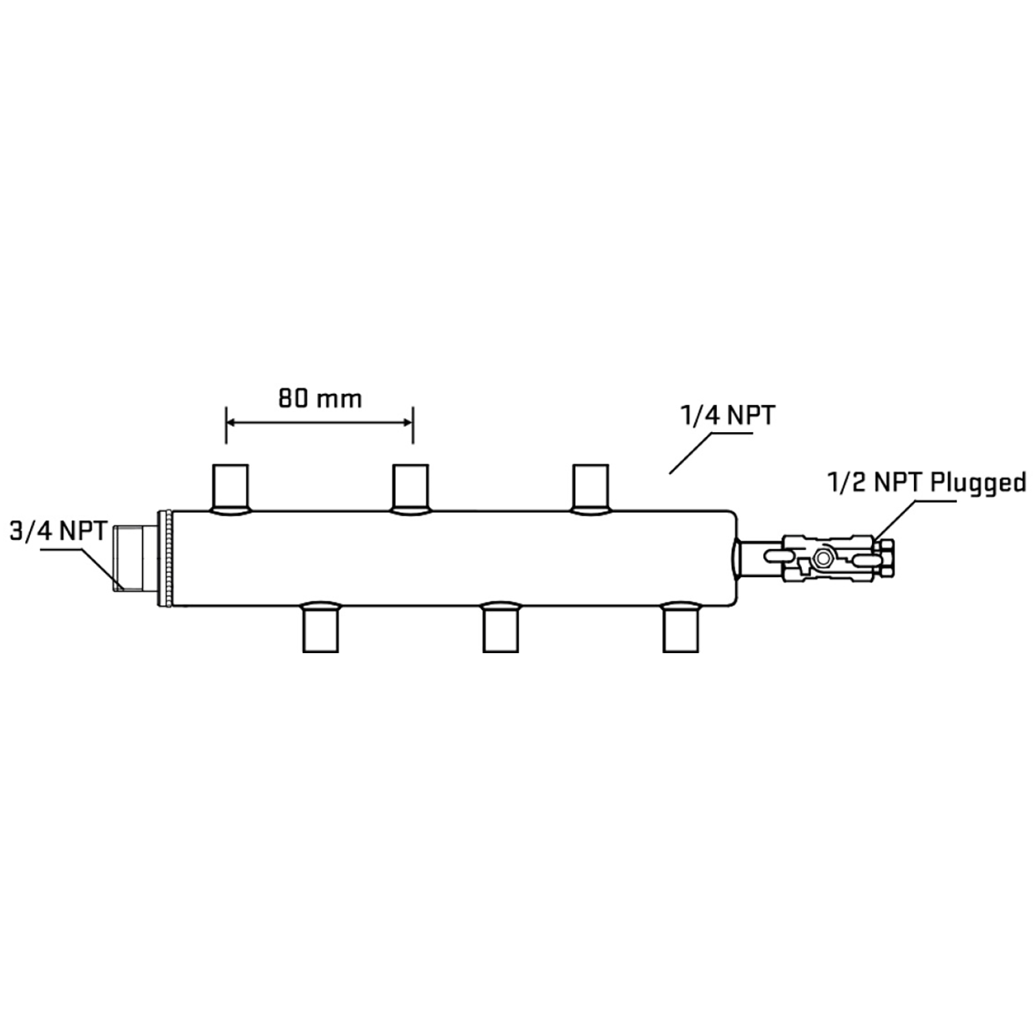 M5F1A071010 Manifolds Stainless Steel Double Sided