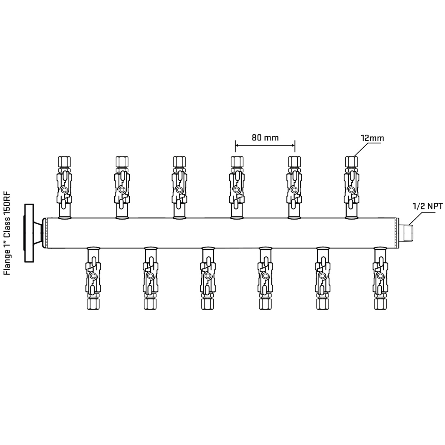 M5F2A040130 Manifolds Stainless Steel Double Sided