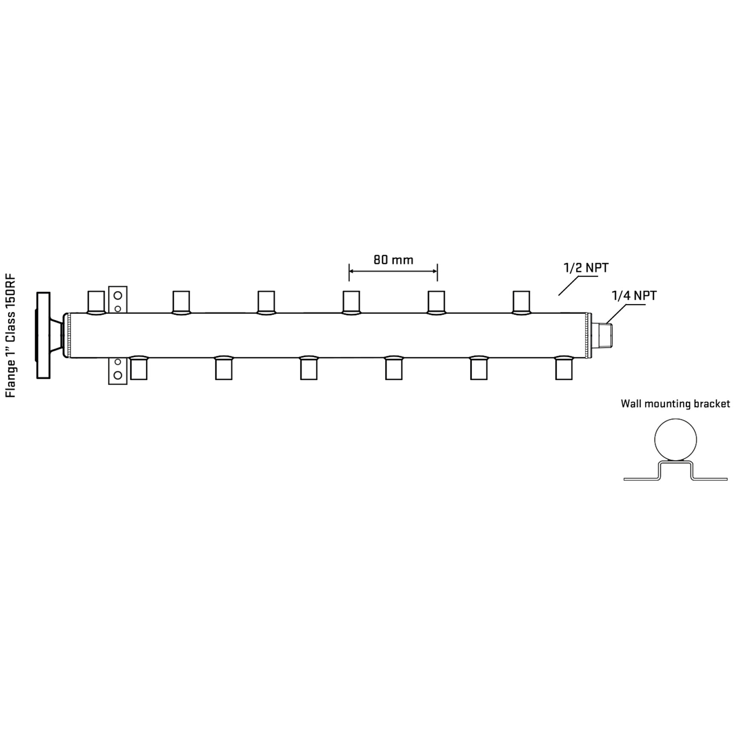 M5F2A060142 Manifolds Stainless Steel Double Sided
