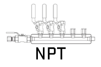 Verdeelblok RVS Gelast NPT